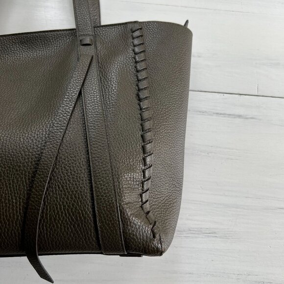 All Saints Ray East West Leather Tote WB092M in Musk Brown - Picture 6 of 16